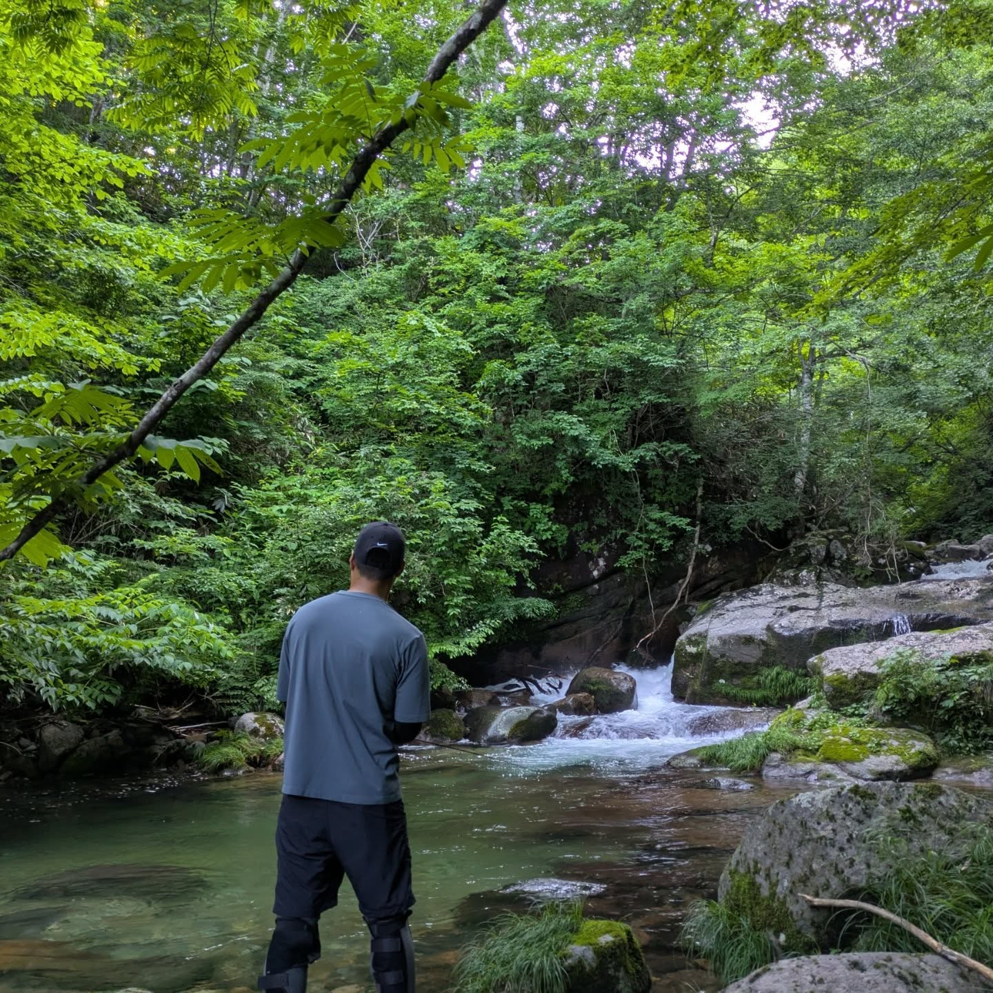 渓流釣り初めてのお客さま。